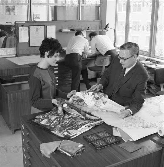 Architects' department at Tetley's brewers, Leeds, West Yorkshire, 1968.  Artist: Michael Walters