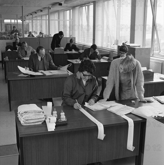 Managed Houses General Office, Tetley's brewers, Leeds, West Yorkshire, 1968. Artist: Michael Walters