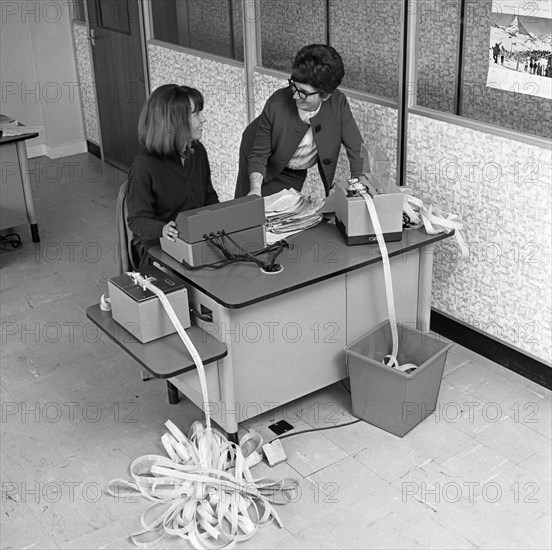 Punch room at Tetley's brewers, Leeds, West Yorkshire, 1968. Artist: Michael Walters