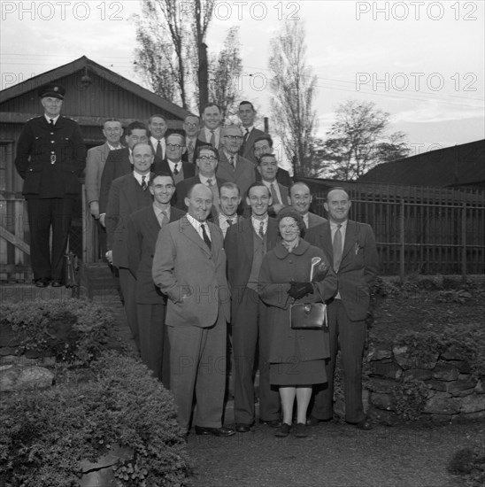 Doncaster Safety Committee visits an explosives factory, Denaby Main, South Yorkshire, 1959. Artist: Michael Walters