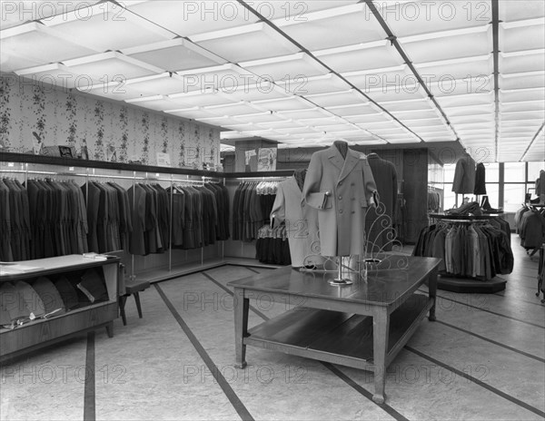 Barnsley Co-operative society, men's tailoring department, South Yorkshire, 1960. Artist: Michael Walters