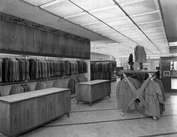 Barnsley Co-operative society, men's tailoring department, South Yorkshire, 1960. Artist: Michael Walters