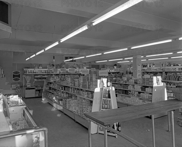 Barnsley Co-op, Kendray branch interior, Barnsley, South Yorkshire, 1961.  Artist: Michael Walters