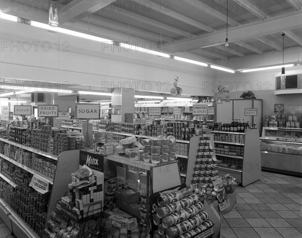 Barnsley Co-op, Kendray branch interior, Barnsley, South Yorkshire, 1961.  Artist: Michael Walters