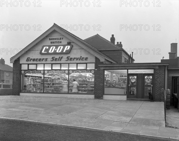 Barnsley Co-op, Smithies branch exterior, South Yorkshire, 1961. Artist: Michael Walters