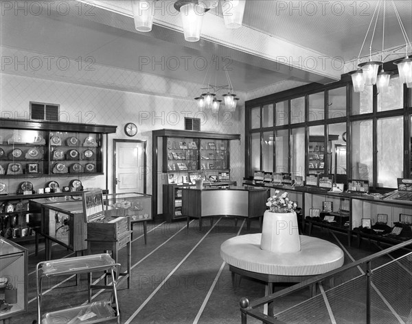 Barnsley Co-op central jewellery department, South Yorkshire, 1956. Artist: Michael Walters