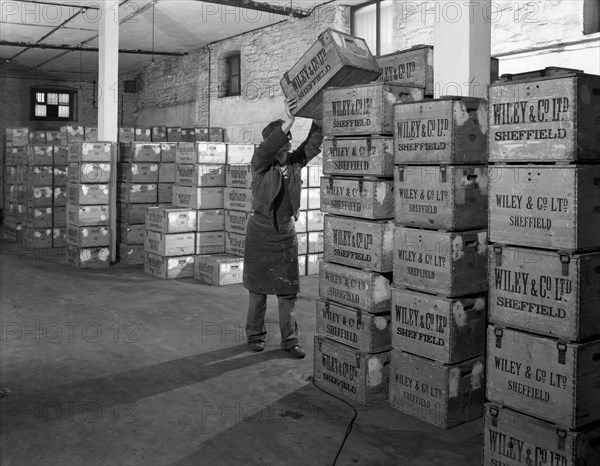 Whisky blending at Wiley & Co, Sheffield, South Yorkshire, 1960.  Artist: Michael Walters