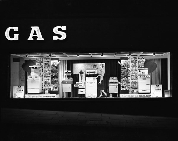 East Midlands Gas Board shop window display, Commercial Street, Sheffield, South Yorkshire, 1961. Artist: Michael Walters