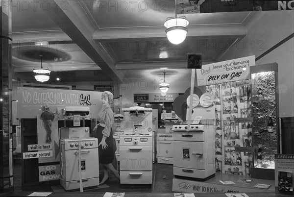 East Midlands Gas Board shop window cooker display, Rotherham, South Yorkshire, 1961. Artist: Michael Walters