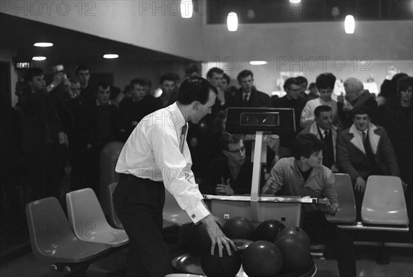 Steelworks social evening at a bowling alley, Sheffield, South Yorkshire, 1964. Artist: Michael Walters