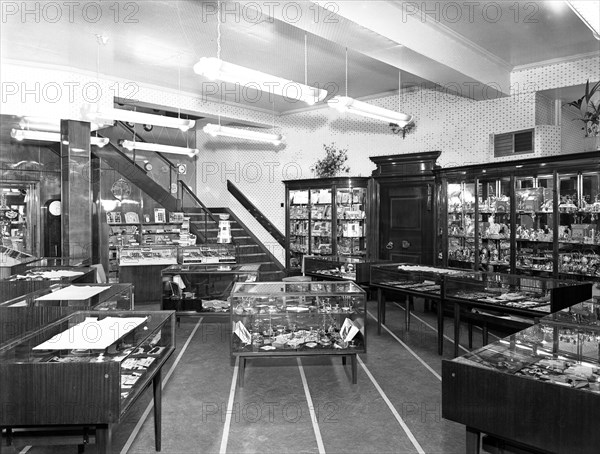 Barnsley Co-op central jewellery department, South Yorkshire, 1956. Artist: Michael Walters