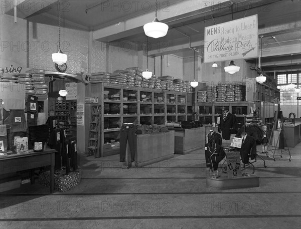 Interior of the Barnsley Co-op central men's tailoring department, South Yorkshire, 1959. Artist: Michael Walters