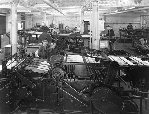 A print room, Mexborough, South Yorkshire, 1959. Artist: Michael Walters