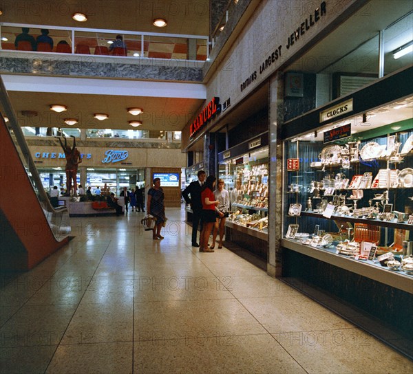 H Samuel's jewellers in the new Arndale Centre, Doncaster, South Yorkshire, 1969. Artist: Michael Walters