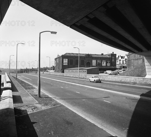 New road development beside the Old Market Hall, Mexborough, South Yorkshire, 1970. Artist: Michael Walters