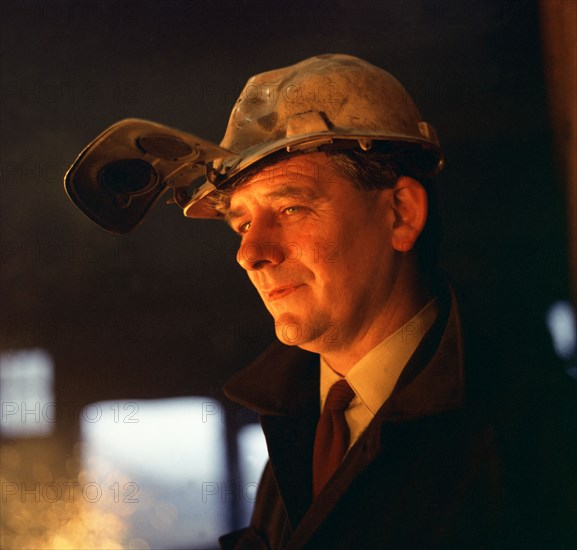 Steel worker, Newton Chambers, Sheffield, South Yorkshire, 1971. Artist: Michael Walters