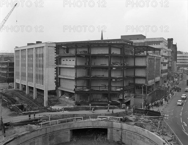 Walsh's department store in Sheffield during its redevelopment, South Yorkshire, 1967. Artist: Michael Walters