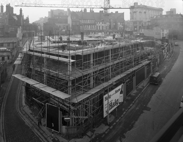 Commercial development on Campo Lane, Sheffield, South Yorkshire, 1968.  Artist: Michael Walters