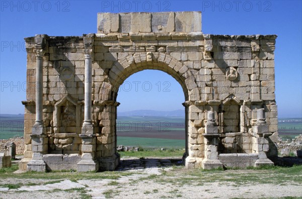 Triumphal arch, Volubilis, Morocco.
