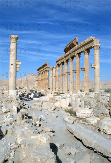 Upper Colonnade Street, Palmyra, Syria.