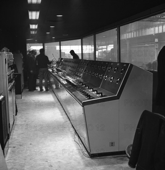 Steelworks control centre, Park Gate Iron & Steel Co, Rotherham, South Yorkshire, 1964. Artist: Michael Walters