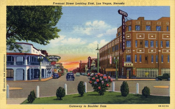 Fremont Street looking east, Las Vegas, Nevada, USA, 1940. Artist: Unknown