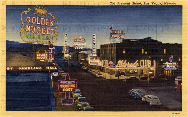 'Old Fremont Street, Las Vegas, Nevada', 1950. Artist: Unknown