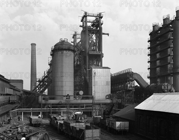 Blast furnace at the Stanton Iron Co, Ilkeston, Derbyshire, 1962.  Artist: Michael Walters