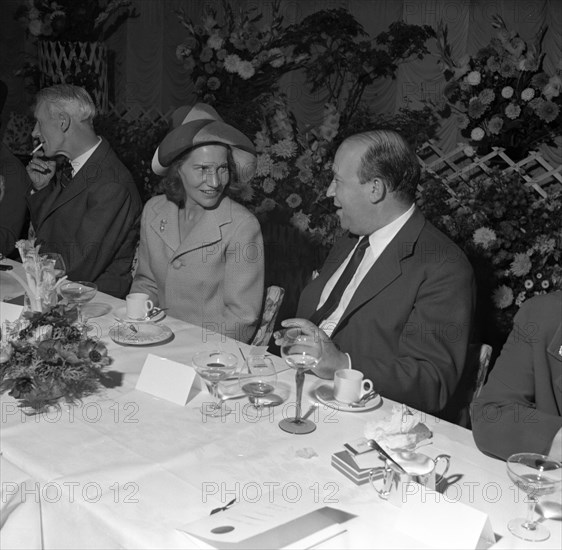 Chatting after dinner at a social function at Spillers Foods, Gainsborough, Lincolnshire, 1962. Artist: Michael Walters