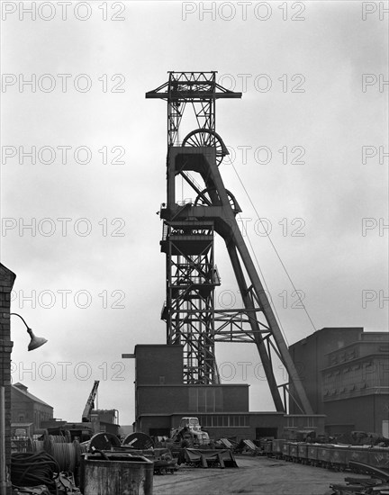 The headgear at Clipstone Colliery, Nottinghamshire, 1963.  Artist: Michael Walters