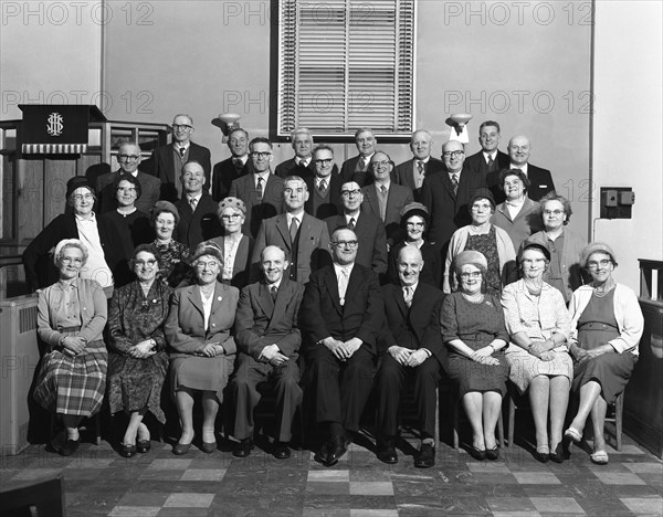 A Wesleyan church conference group from the South Yorkshire town of Mexborough, 1963. Artist: Michael Walters