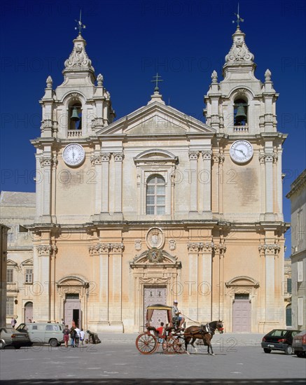 St Paul's Cathedral, Mdina, Malta.