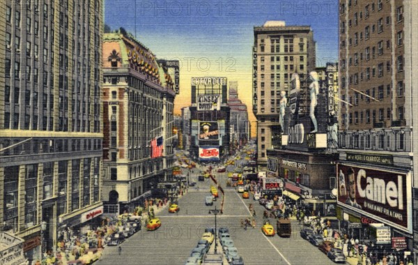 Times Square, New York City, New York, USA, 1951. Artist: Unknown