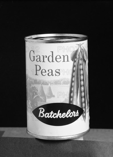 Batchelors Garden Peas tin, 1963.  Artist: Michael Walters