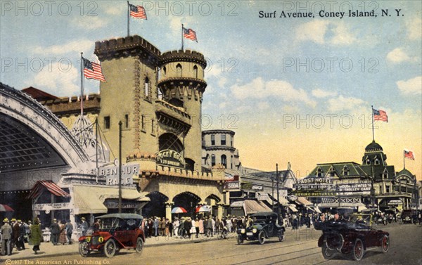 Surf Avenue, Coney Island, New York City, New York, USA, 1916. Artist: Unknown