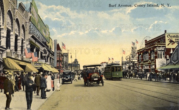 Surf Avenue, Coney Island, New York City, New York, USA, 1916. Artist: Unknown