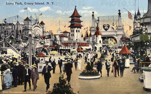 Luna Park, Coney Island, New York City, New York, USA, 1916. Artist: Unknown