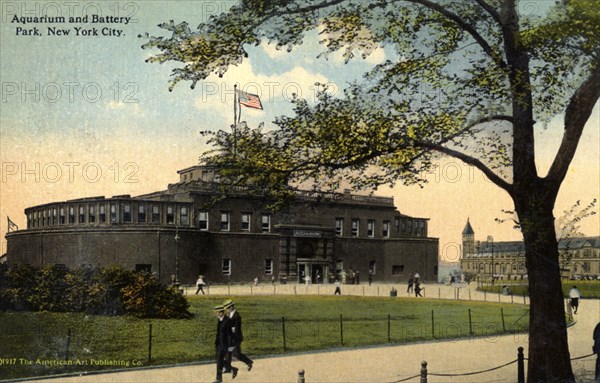 Aquarium and Battery Park, New York City, New York, USA, 1916. Artist: Unknown