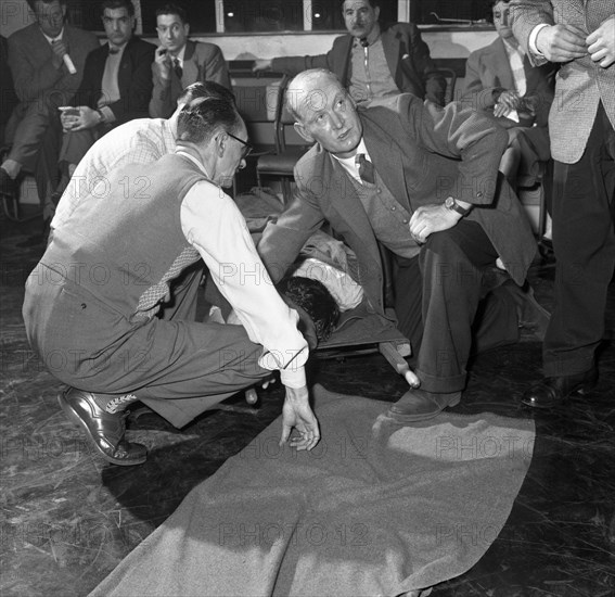 First aid competition, Mexborough, South Yorkshire, 1961. Artist: Michael Walters