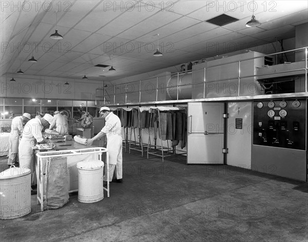 Meat dressing at the Danish Bacon Co, Kilnhurst, South Yorkshire, 1957.  Artist: Michael Walters