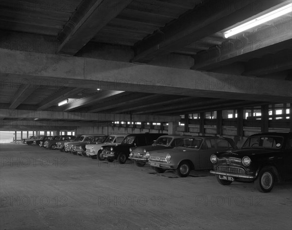 Doncaster North Bus Station car park, South Yorkshire, 1967.  Artist: Michael Walters