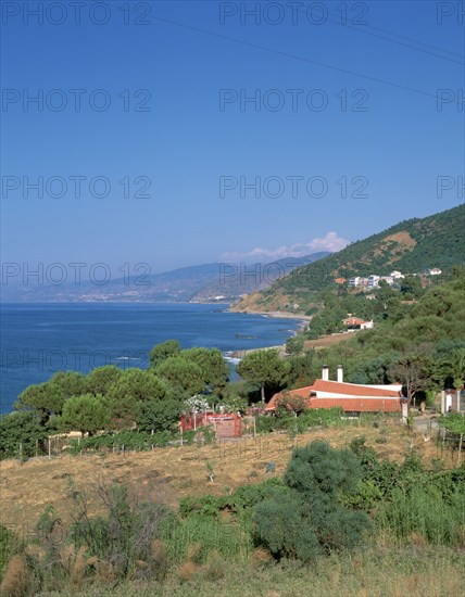 View east along the north coast near Cefalu, Sicily, Italy.