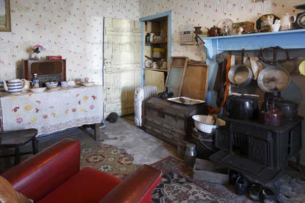 Interior of a Blackhouse, Arnol, Lewis, Outer Hebrides, Scotland, 2009.