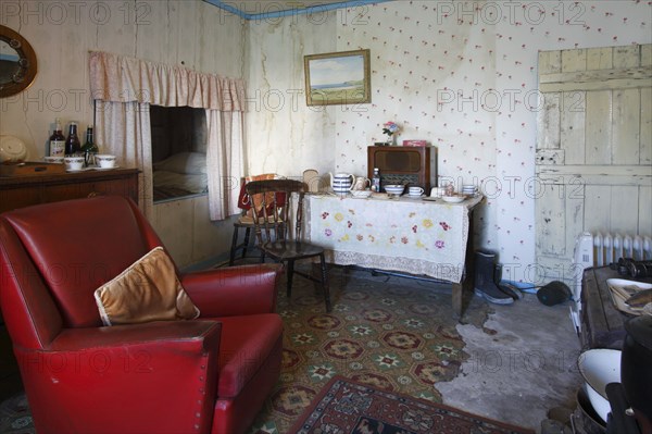 Interior of a Blackhouse, Arnol, Lewis, Outer Hebrides, Scotland, 2009.