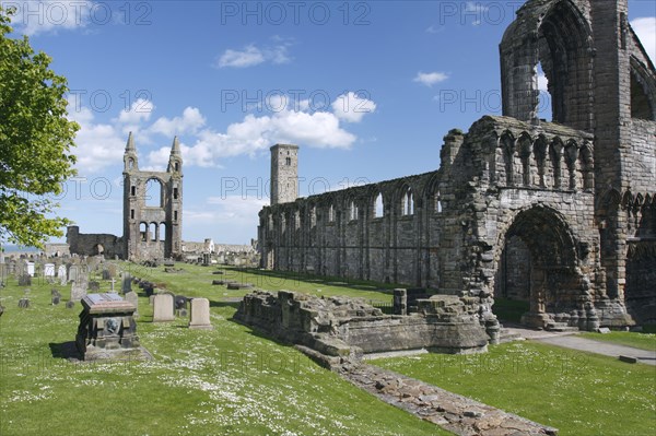 St Andrews Cathedral and St Rule's Tower, Fife, Scotland, 2009.