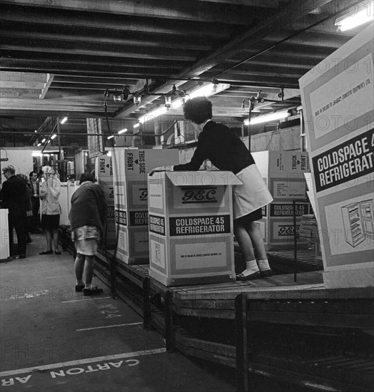 Fridge assembly at the General Electric Company, Swinton, South Yorkshire, 1964. Artist: Michael Walters