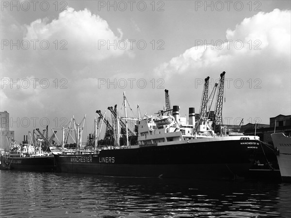 The 'Manchester Renown' in dock on the Manchester Ship Canal, 1964.  Artist: Michael Walters