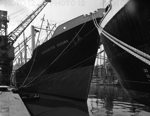 The 'Manchester Renown' in dock on the Manchester Ship Canal, 1964.  Artist: Michael Walters