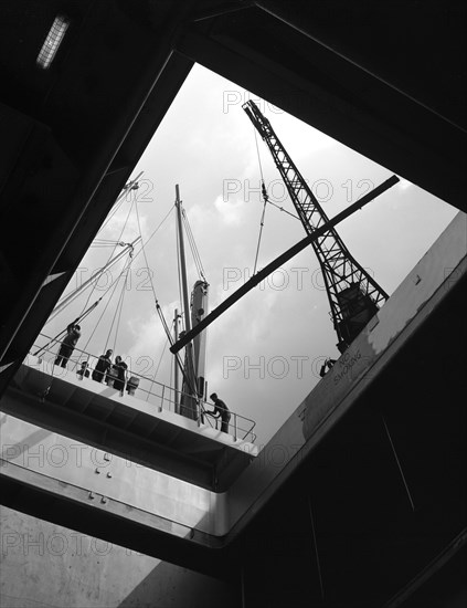 View from the hold of the 'Manchester Renown', Manchester, 1964.  Artist: Michael Walters