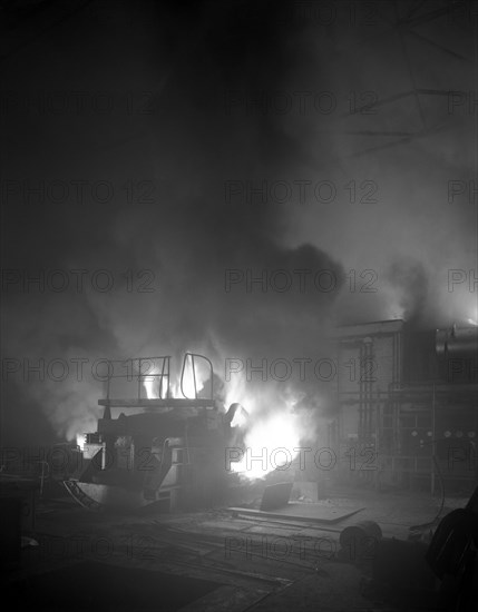 Arc furnace in a steelworks, Sheffield, South Yorkshire, 1964.  Artist: Michael Walters